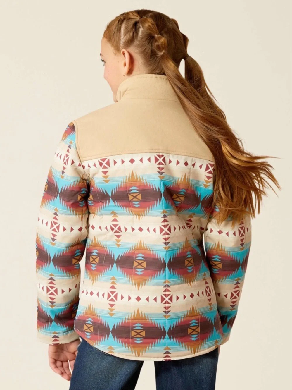 Ariat Girls Crius Insulted Jacket Serrano Southwestern Print L Like-New Aztec